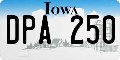 IA license plate DPA250