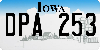 IA license plate DPA253