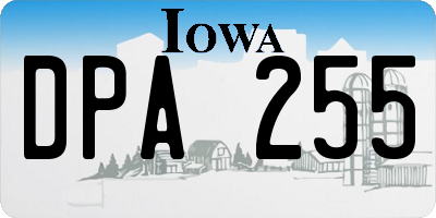 IA license plate DPA255