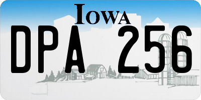 IA license plate DPA256