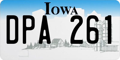 IA license plate DPA261
