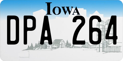 IA license plate DPA264