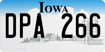 IA license plate DPA266