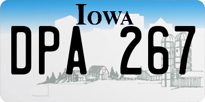IA license plate DPA267
