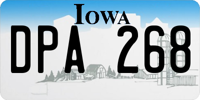 IA license plate DPA268