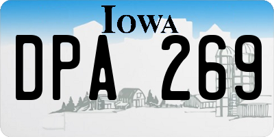 IA license plate DPA269