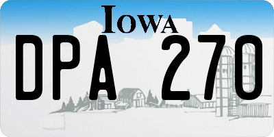 IA license plate DPA270