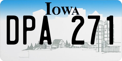 IA license plate DPA271