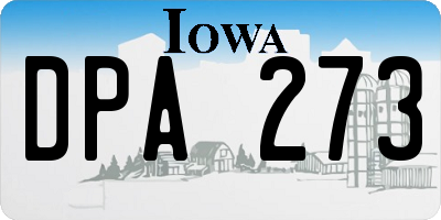 IA license plate DPA273