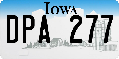 IA license plate DPA277