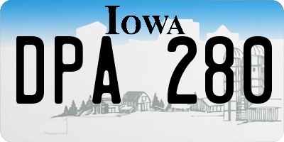 IA license plate DPA280