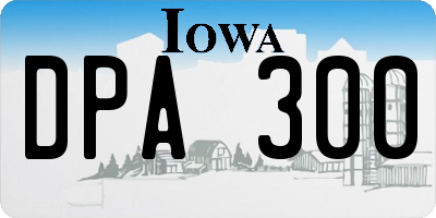 IA license plate DPA300