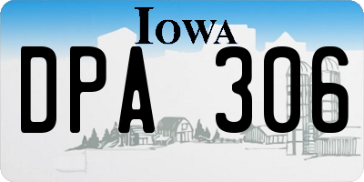 IA license plate DPA306