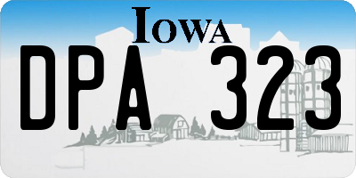 IA license plate DPA323