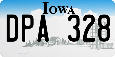 IA license plate DPA328