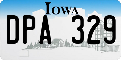 IA license plate DPA329