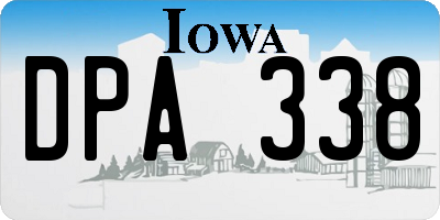 IA license plate DPA338