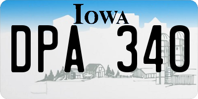 IA license plate DPA340