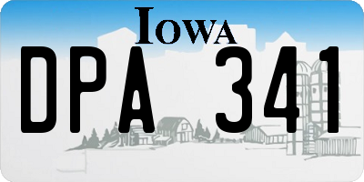 IA license plate DPA341