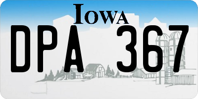 IA license plate DPA367
