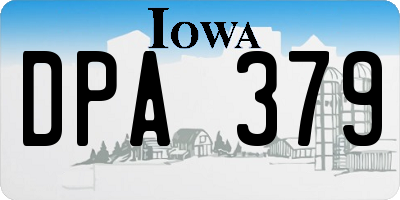 IA license plate DPA379