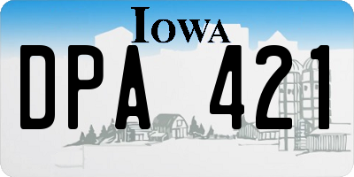 IA license plate DPA421