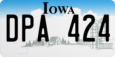 IA license plate DPA424
