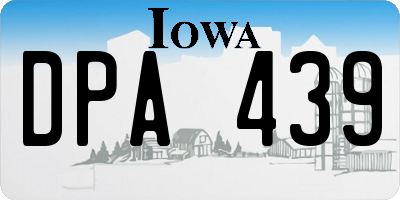 IA license plate DPA439