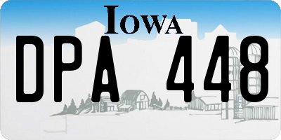 IA license plate DPA448