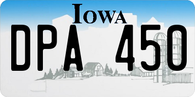 IA license plate DPA450