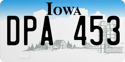 IA license plate DPA453