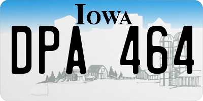 IA license plate DPA464
