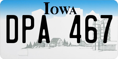 IA license plate DPA467