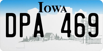 IA license plate DPA469