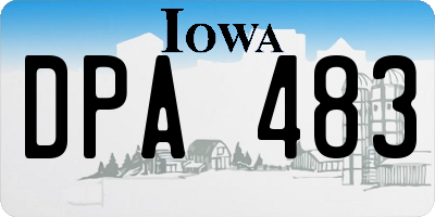 IA license plate DPA483