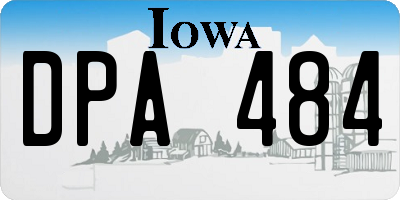 IA license plate DPA484
