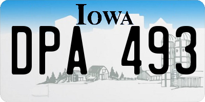 IA license plate DPA493