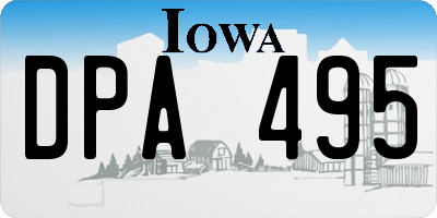 IA license plate DPA495