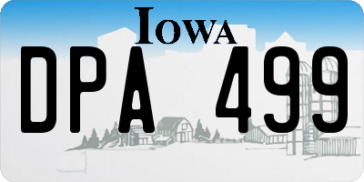 IA license plate DPA499