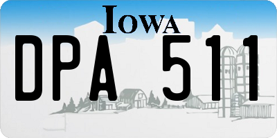 IA license plate DPA511