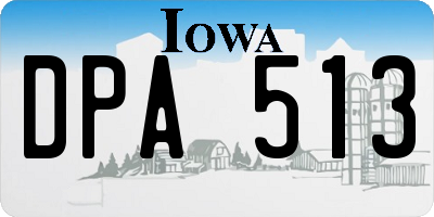 IA license plate DPA513