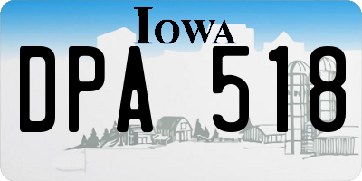IA license plate DPA518