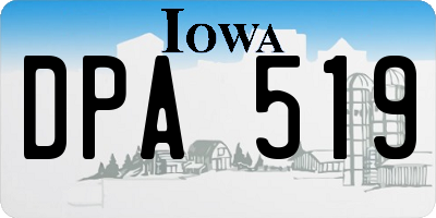 IA license plate DPA519