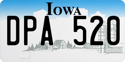 IA license plate DPA520