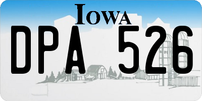 IA license plate DPA526