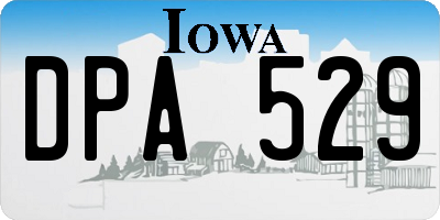 IA license plate DPA529