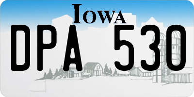 IA license plate DPA530