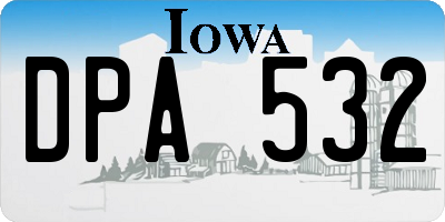 IA license plate DPA532