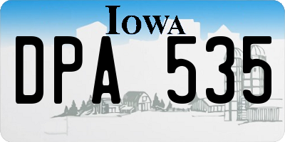 IA license plate DPA535