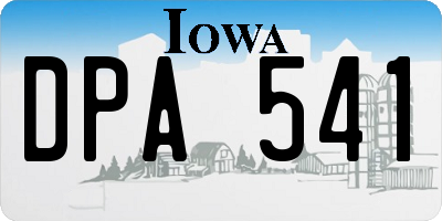 IA license plate DPA541